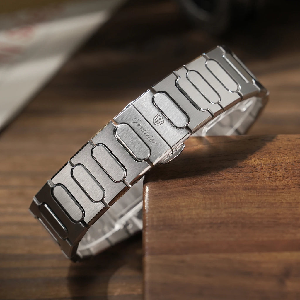 Watchdives Premier WD0016B Men Watch Square-Block Faceted Dial Original Design Luxury Watches VH31 Sweep Second Quartz Movement