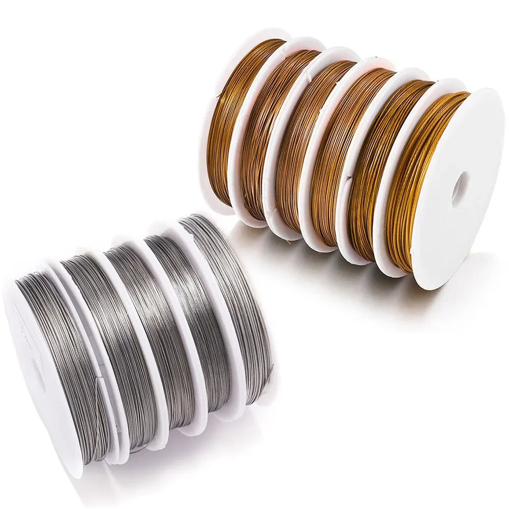 1 Roll/lots 0.3-1.0mm Resistant Strong Line Stainless Steel Wire Tiger Tail Beading Wire For Jewelry Making Finding454