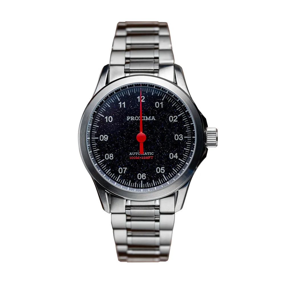 Proxima PX1745 Men's Watches Luxury 9015 Automatic One Hand Watch Stainless Steel Sapphire Crystal Glass 100M Waterproof
