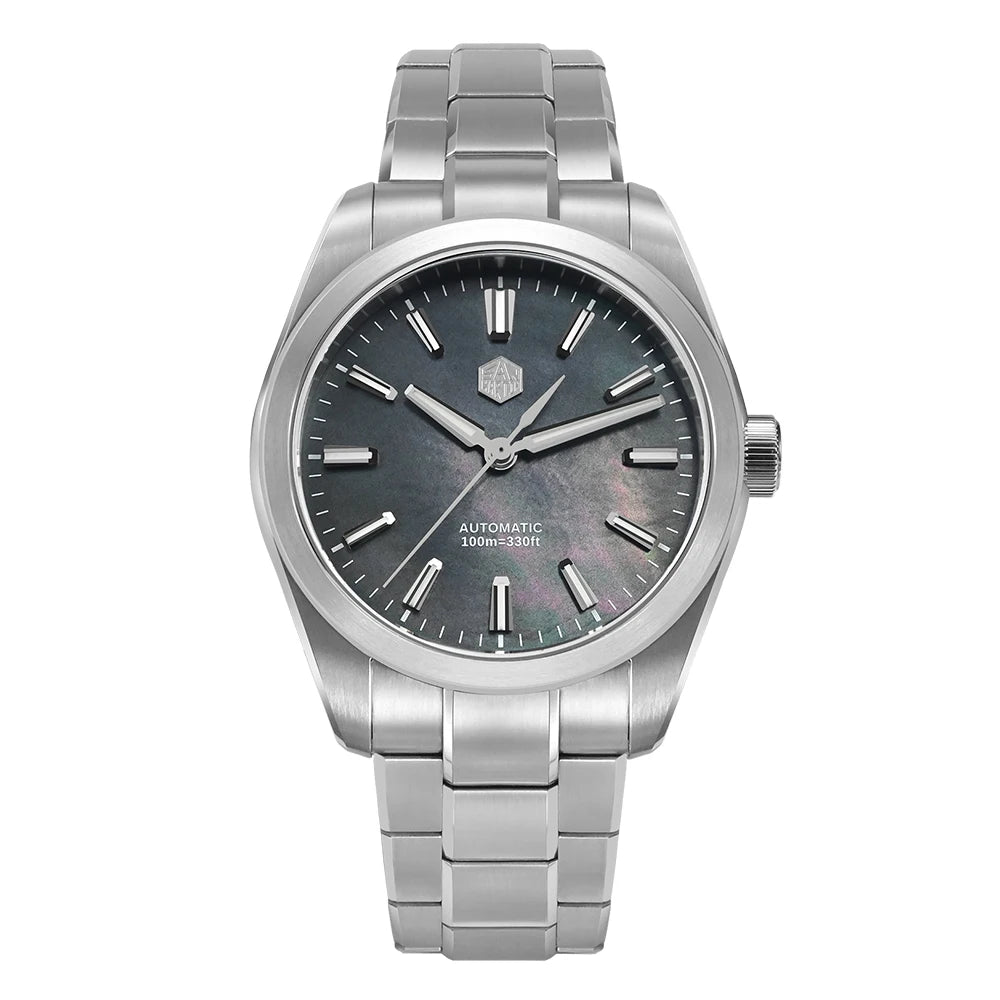 San Martin 39mm Miyota 90S5 MOP Dial Men GADA Wristwatch Automatic Watches Mechanical BGW-X1 10Bar Luminous SN0144GX-4/7