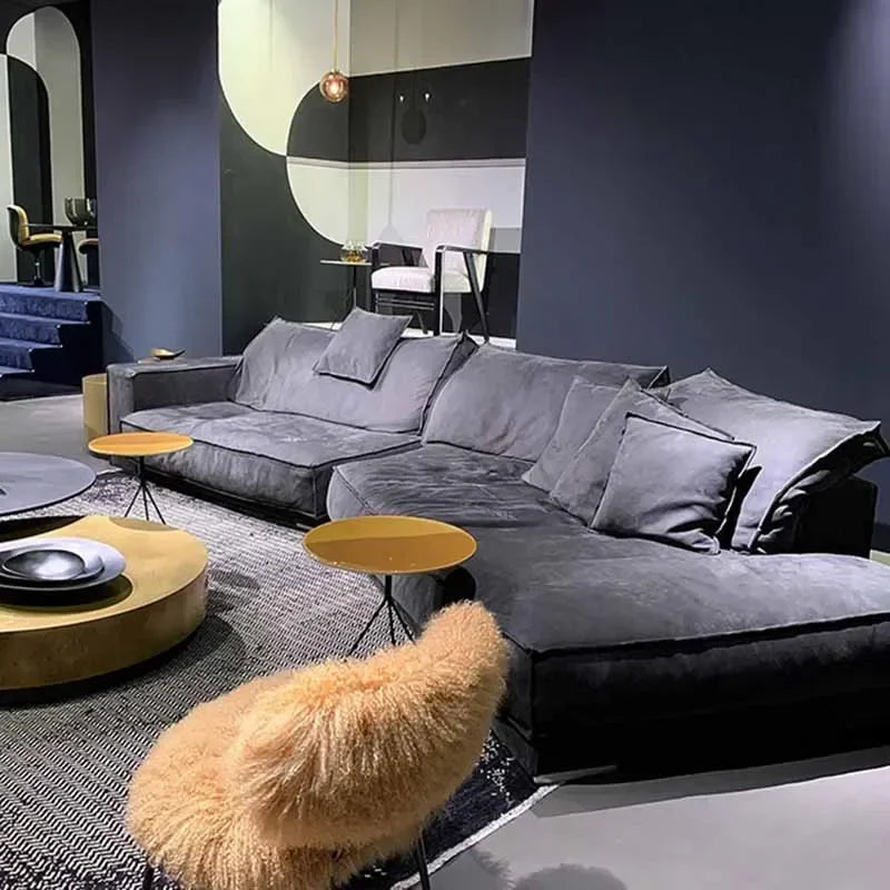 Lounge Large Living Room Sofas Soft New Arrival Wood Modern Sectional Lazy Sofa Floor Nordic White Divani Da Soggiorno Furniture