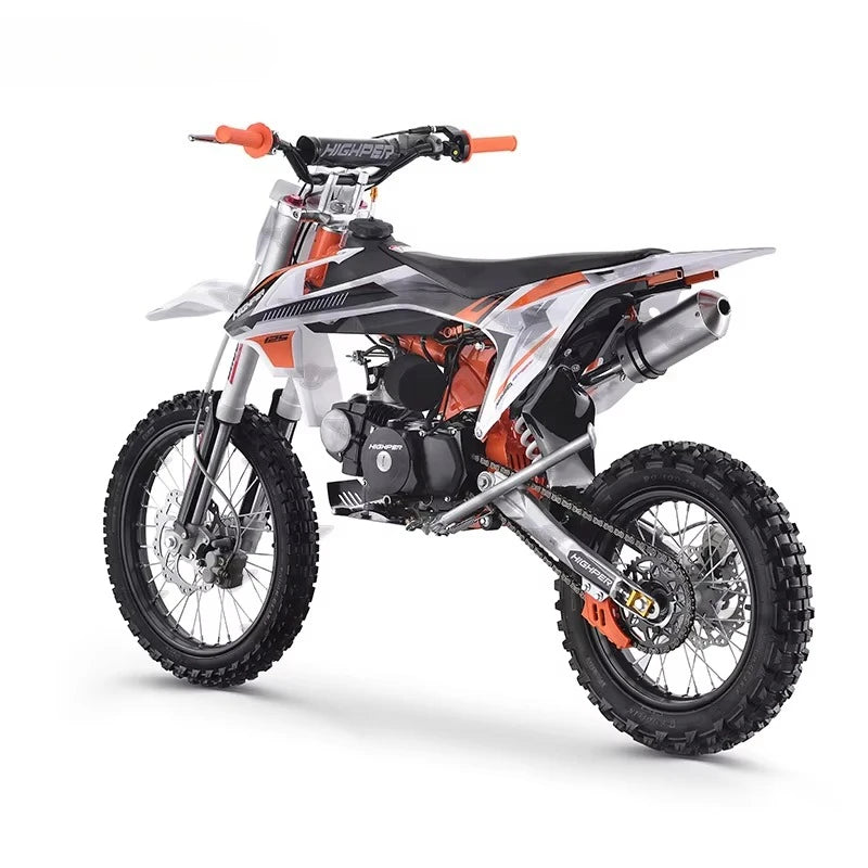 125CC 4Stroke Gas Powered Mini Bike Off Road Motorcycle With Off Road Tires Front Rear Disc Brakes Up To 60 Mph Max Load 330 LBS