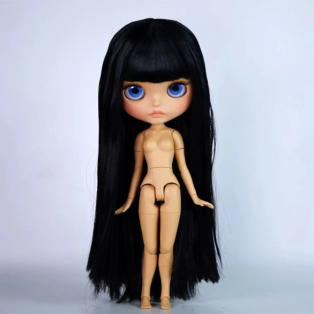 ICY DBS Blyth 30cm Doll Tan Skin Matte Face Glossy Face Pouting Lips 19 Joints Body Doll DIY Makeup Costume Doll Girls Gift Toy