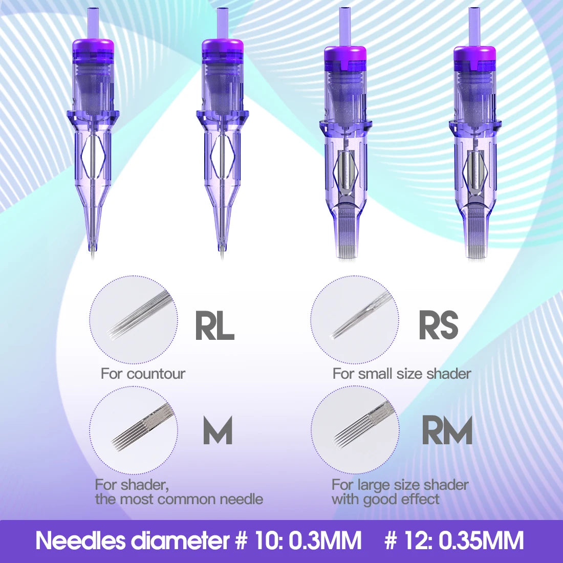 50pcs/Box Mast PRO Tattoo Cartridge Needles Mixed Size RL/RS/RM/M Disposable Safety for Tattoo Gun Permanent Makeup Needles