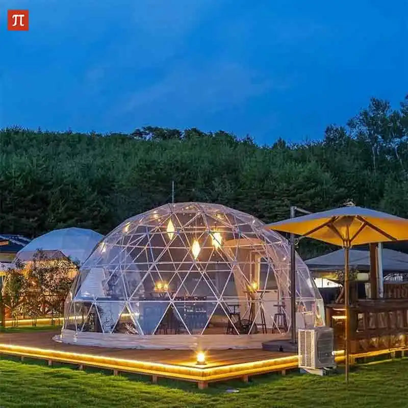 【Europe Stock】 Or Luxury Geodesic Dome Tent Waterproof PVC Outdoor Camping Pod For Resort Hotel Garden