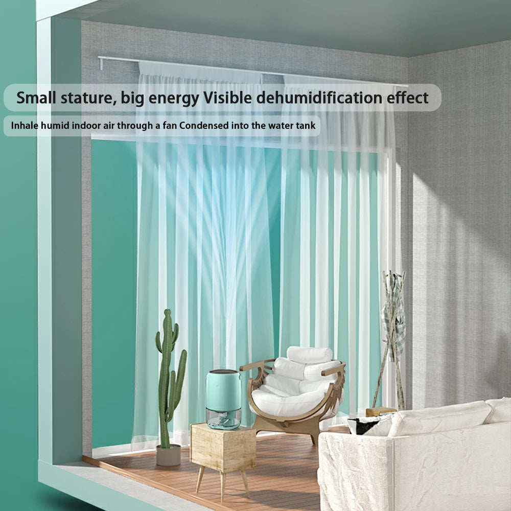 GB-BX08 1100ML Silent Home Small Dehumidifier - Indoor Bedroom Air Purifier, 220V, Quiet Efficient