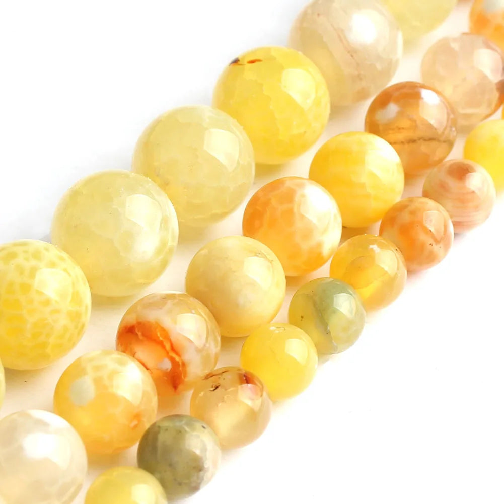 Natural Stone Round Flame Stone Beads Yooperlite Fire Sodalite Loose Spacer Beads for Jewelry Making DIY Bracelets Necklace 15''