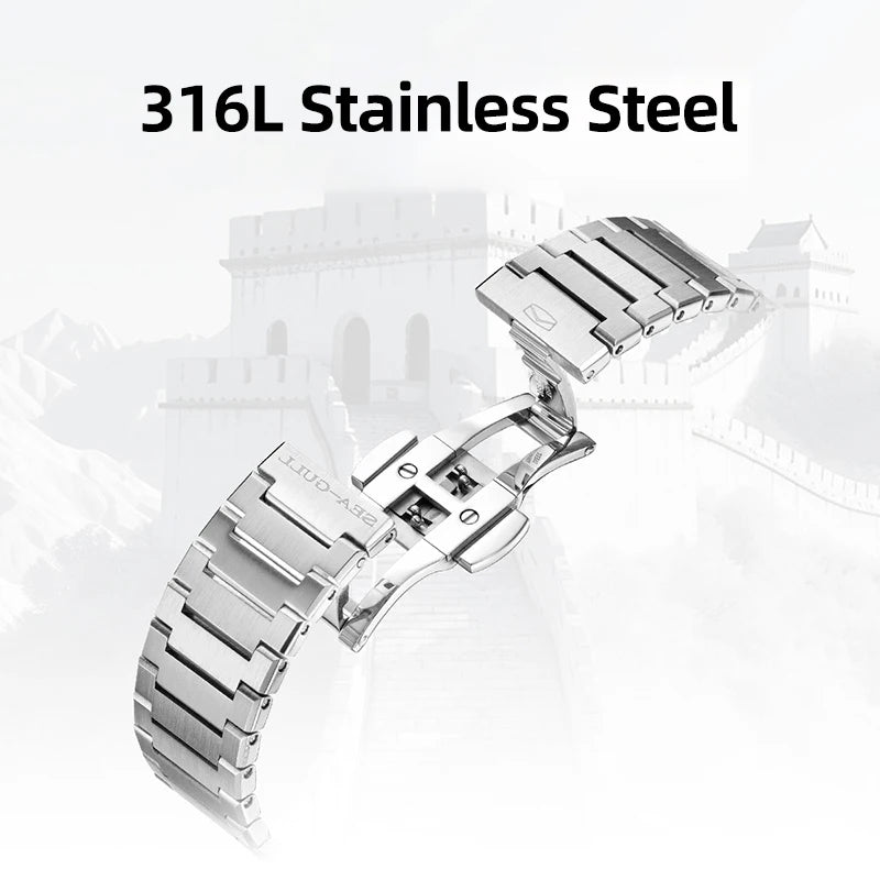 Seagull Historical Series Men Watch Bilingual Calendar Luminous Automatic Mechanical Watches Dress Wristwatch Casual Clock 1075