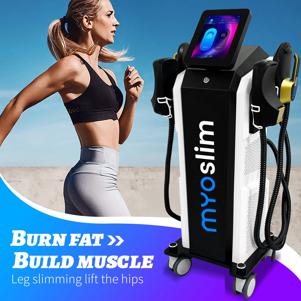6500W RF 15T 200HZ Myoslim Body Shaping Machine Muscle Growth Fat Burn High-Intensity Electromagnetic Stimulator