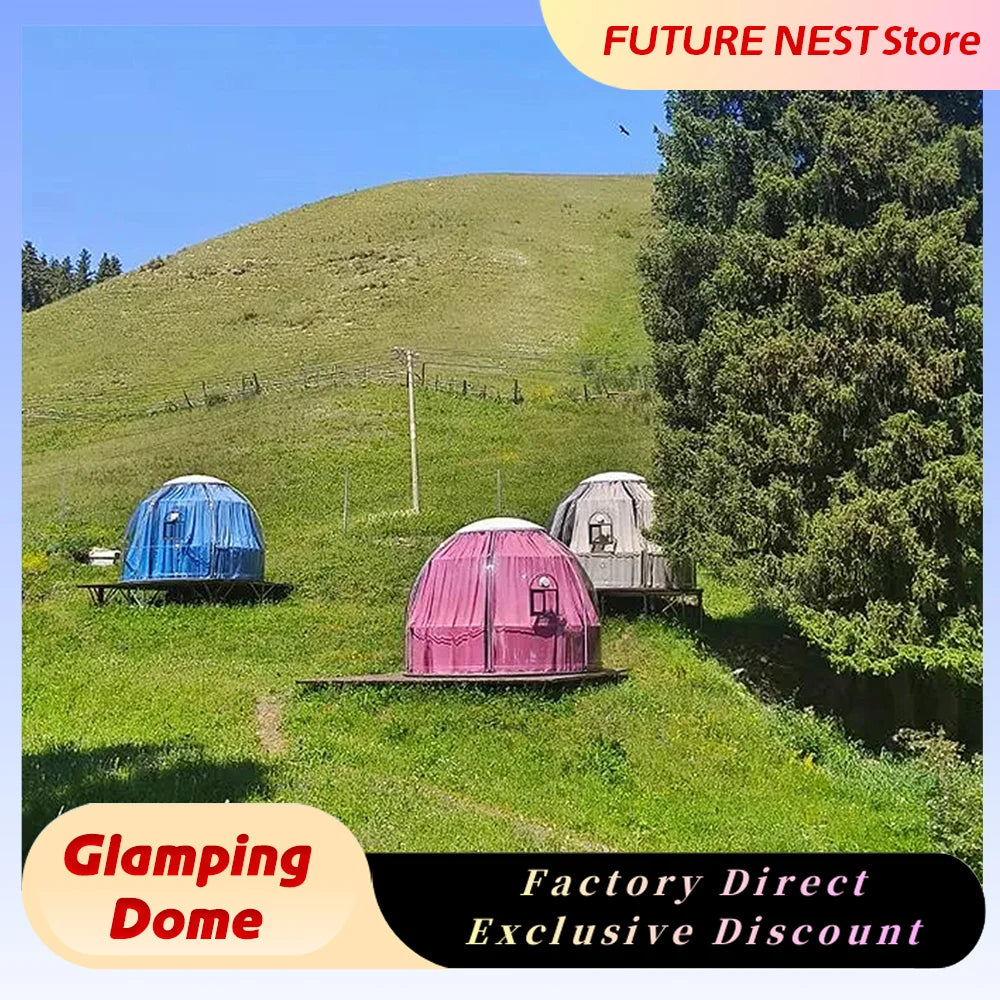 4m PC Dome Tent Outdoor Bubble Camping Transparent Starry Sky Tent Igloo Tent Waterproof Hotel Tent Versatile Applications
