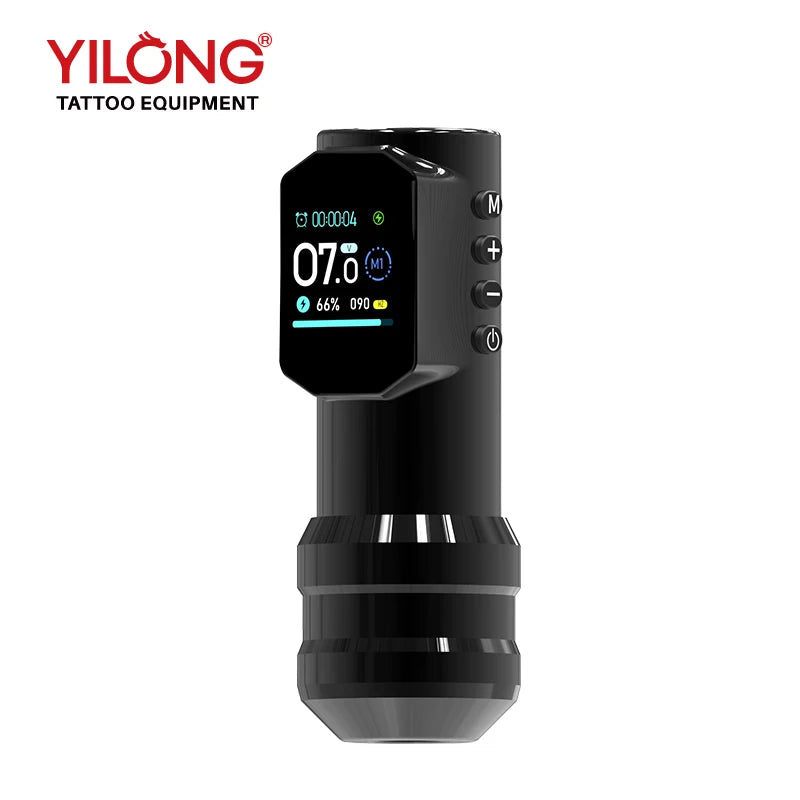 Large Color Screen Digital Display YILONG Wireless Tattoo Pen New Permanent Makeup Tattoo Machine with 1500MAH Power Tattoo Gun