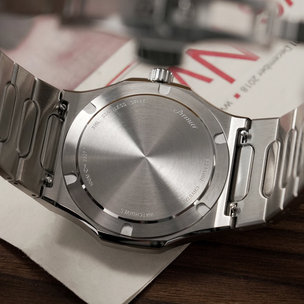 Watchdives Premier WD0016B Men Watch Square-Block Faceted Dial Original Design Luxury Watches VH31 Sweep Second Quartz Movement