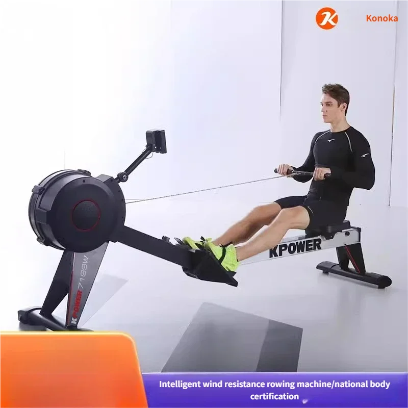 Home Gym Seated Rowing Machine Water Resistance Foldable Indoor Cardio Fitness Training Tool With Digital Monitor
