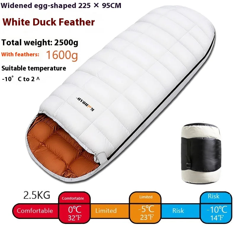 Lohascamping Down Sleeping bag Machine washable Ultralight 3 Season Sleeping Bags for home Traveling Camping sleeping bag