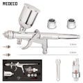 Pistol Grip Airbrush Kit 0.3mm/0.5mm with Fan Cap 15CC Fluids Cups Efficiency for Car Model DIY Painting Makeup Nail Art Cake