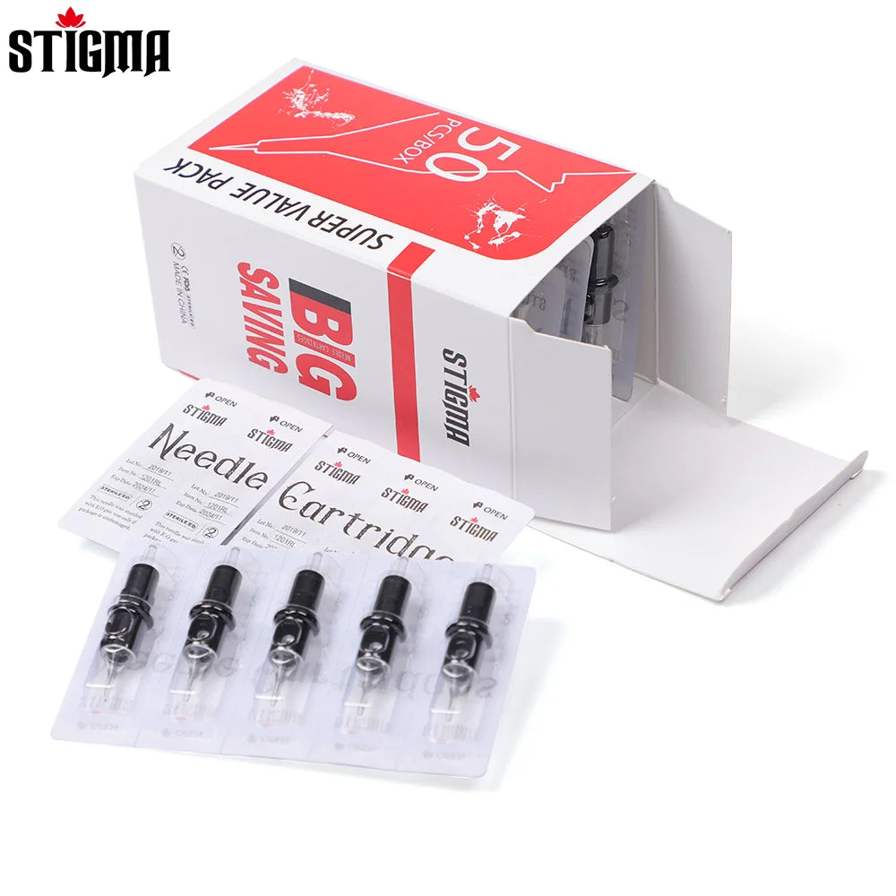 STIGMA 50Pcs Tattoo Cartridges Needles Boutique Disposable Sterile  Revolution Safe Cartridges For Tattoos Machines Makeup Body
