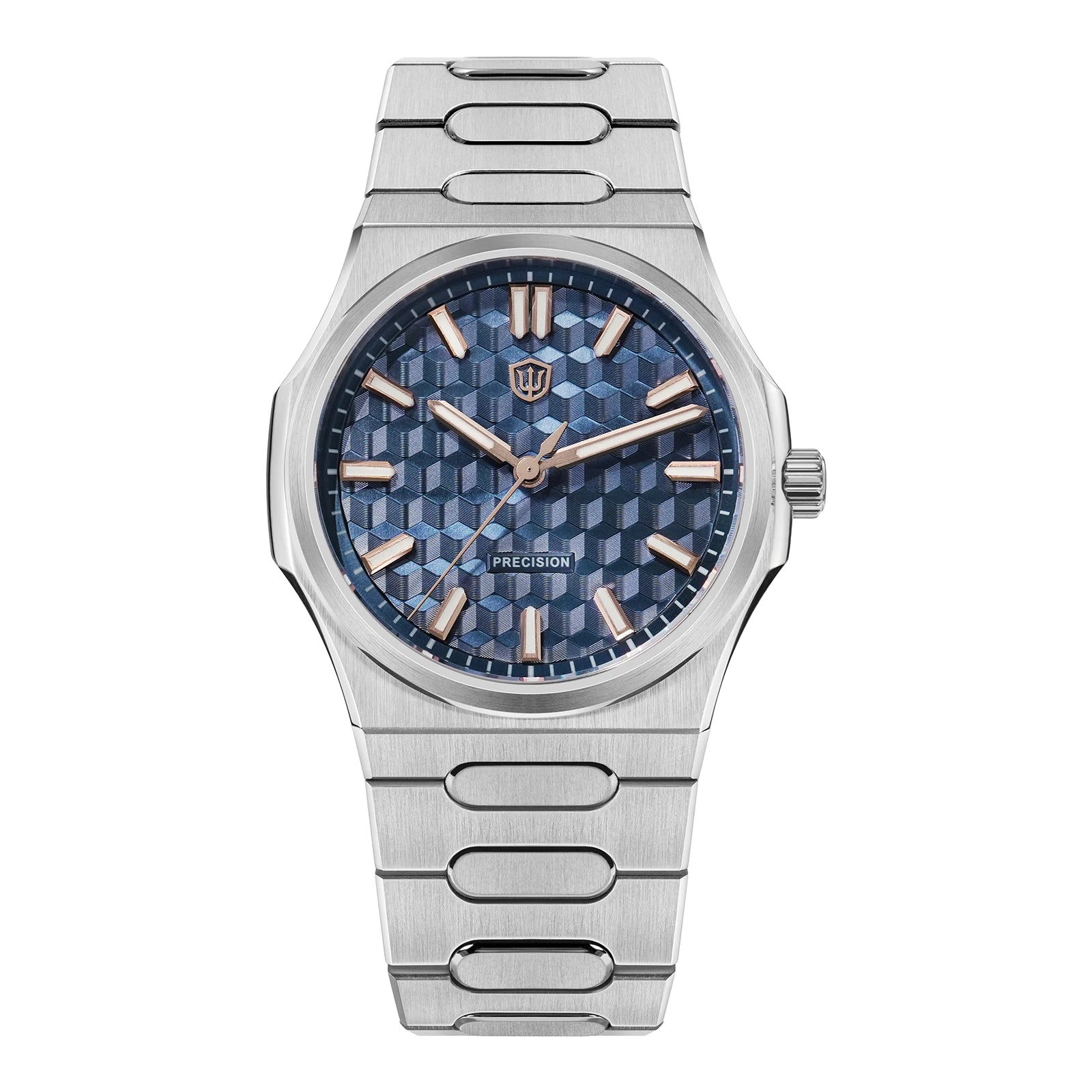 Watchdives Premier WD0016B Men Watch Square-Block Faceted Dial Original Design Luxury Watches VH31 Sweep Second Quartz Movement