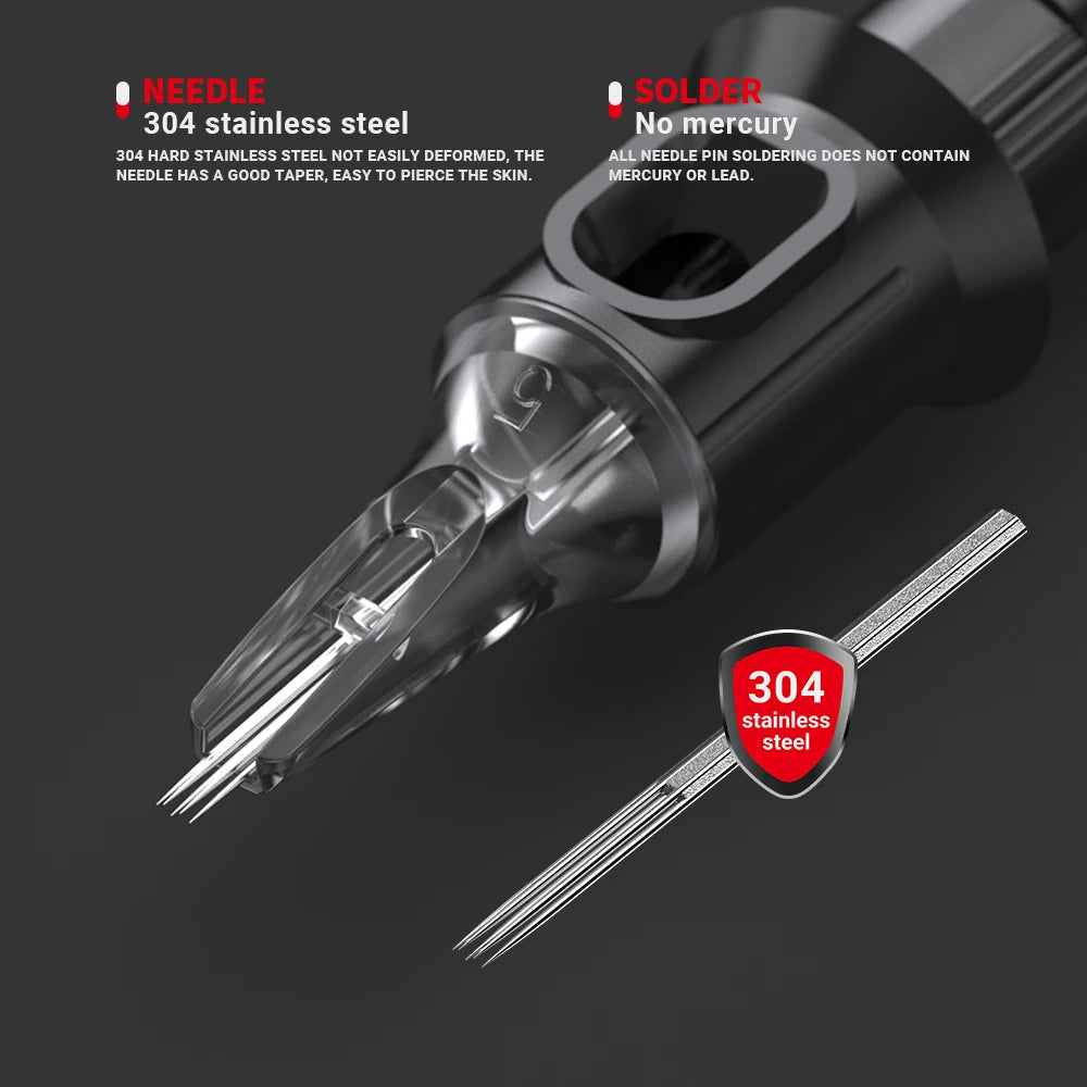 STIGMA 50Pcs Tattoo Cartridges Needles Boutique Disposable Sterile  Revolution Safe Cartridges For Tattoos Machines Makeup Body
