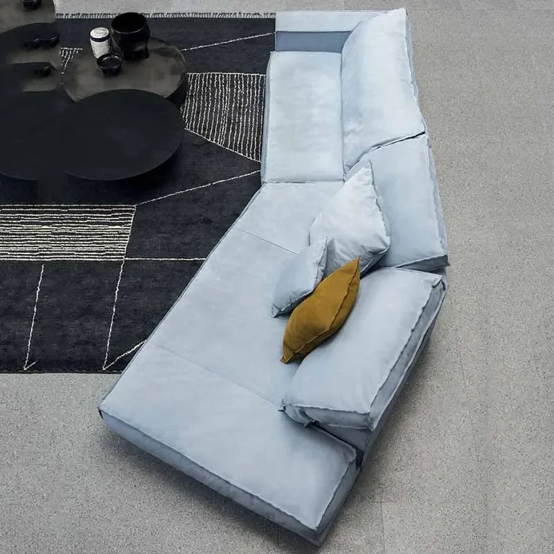 Lounge Large Living Room Sofas Soft New Arrival Wood Modern Sectional Lazy Sofa Floor Nordic White Divani Da Soggiorno Furniture