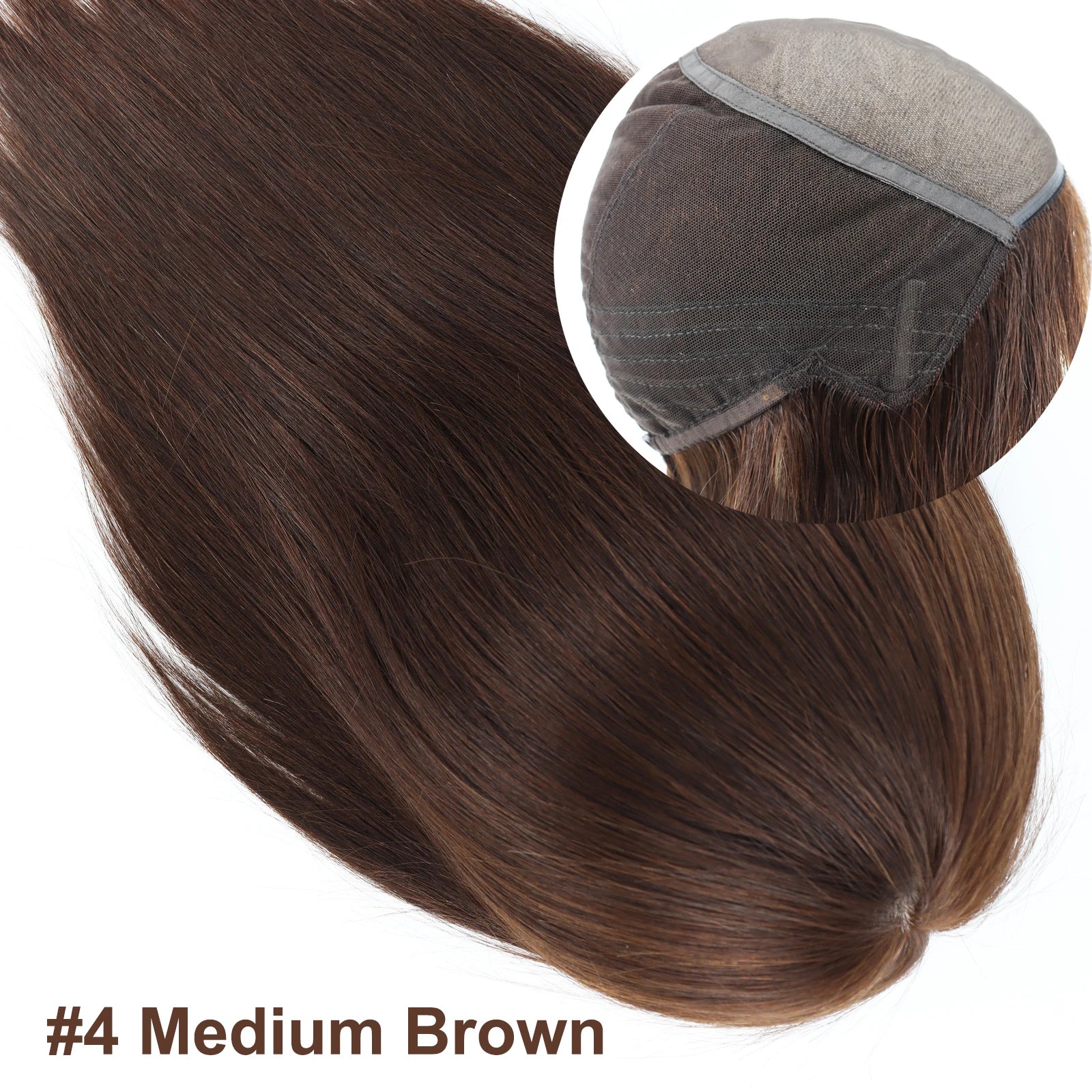 Full Lace Silk Top Wig with PU Front Layer Virgin Human Hair Wig for Women 5x5" Hand Tied Silk Base Natural Scalp Look