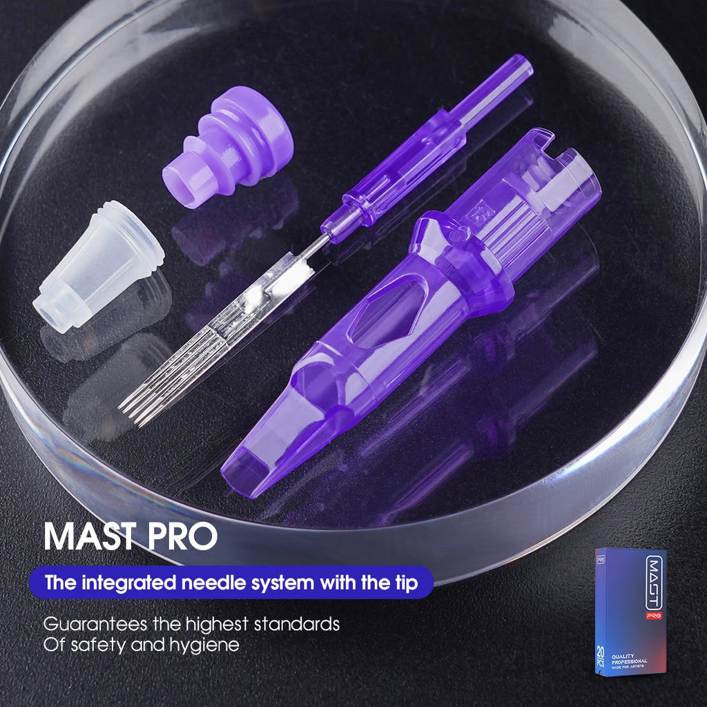 50pcs/Box Mast PRO Tattoo Cartridge Needles Mixed Size RL/RS/RM/M Disposable Safety for Tattoo Gun Permanent Makeup Needles