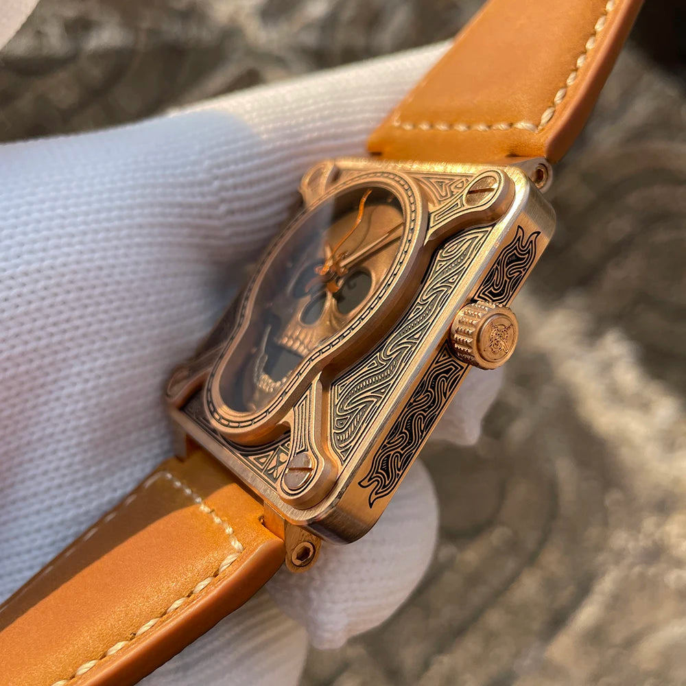 STEELFLIER Official SF761S Special Bronze Wristwatch Luminous 20Bar Waterproof NH35 Movement Luxury Men's  Mechanical Watches
