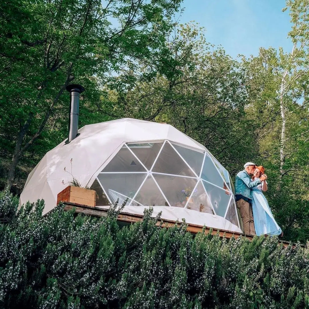 Trade Show Tent 6~9m Diameter Transparent Geodesic Luxury Dome Hotel Manor Tents Hotel Forest Glamping Round Dome Tent Outdoors