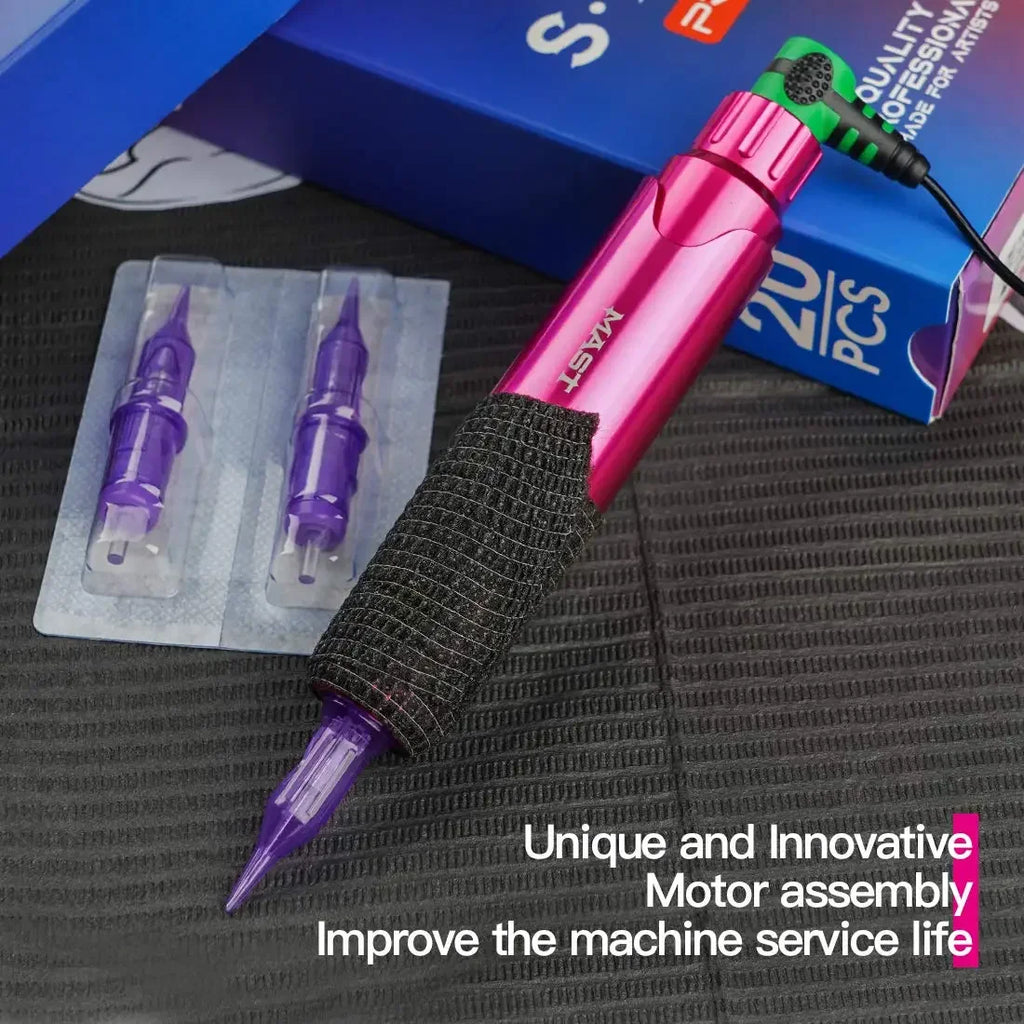 Mast P10 Complete Tattoo Kit Permanent Makeup Tattoo Machine Pen Set Power Supply Mast PRO Cartridge for Tattoo Artist