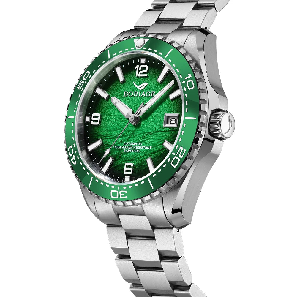 BORIAGE NH35 Automatic Mechanical Watches Luxury Men's Watch Stainless Steel 100m Water Resistance  Luminous Wristwatch