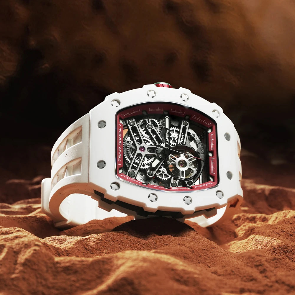 TSAR BOMBA Ceramics Automatic Watch for Men Japan Movement Luxury Waterproof Mens Mechanical Watches Clock