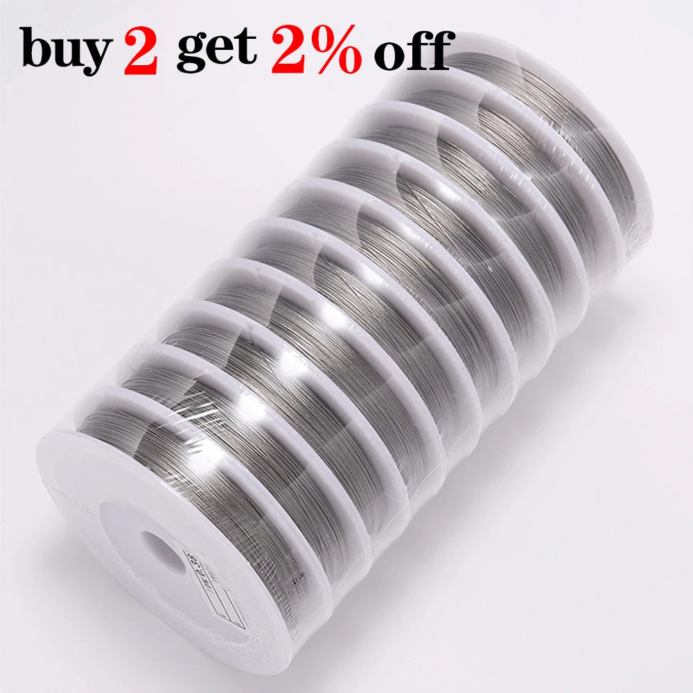 1 Roll/lots 0.3-1.0mm Resistant Strong Line Stainless Steel Wire Tiger Tail Beading Wire For Jewelry Making Finding454