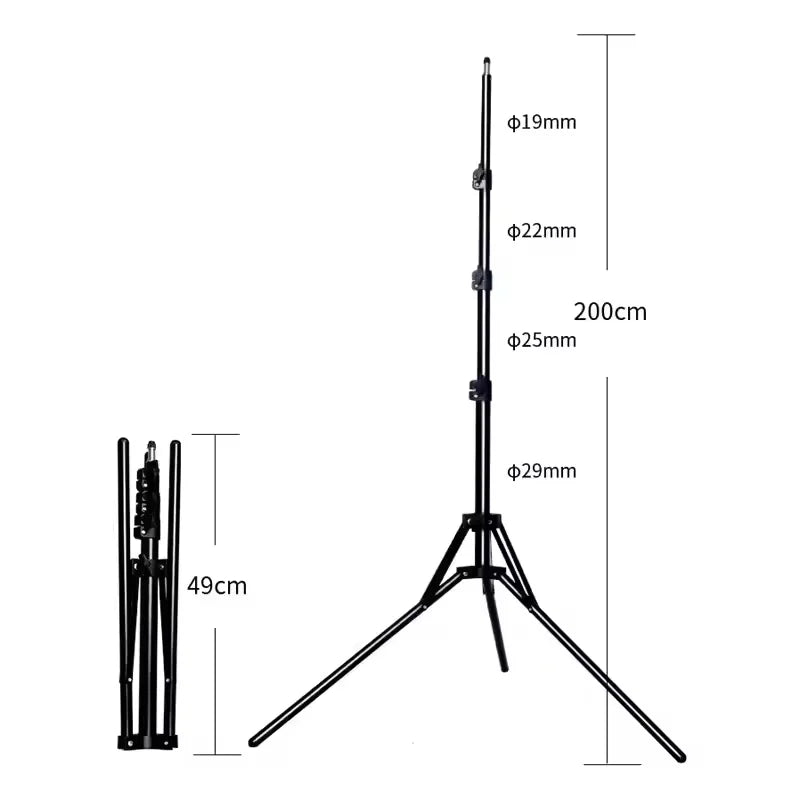 18 inch Ring Light Photo Studio Lamp with 78'' Tripod Stand Bi-Color 2700-6500K for Video Recording Makeup Selfie Ring Light
