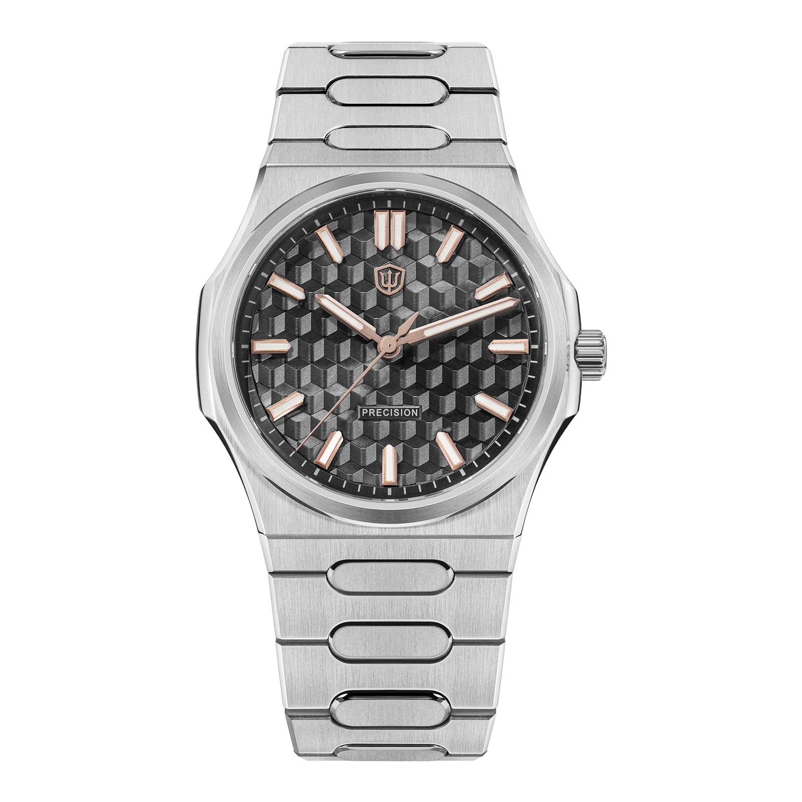 Watchdives Premier WD0016B Men Watch Square-Block Faceted Dial Original Design Luxury Watches VH31 Sweep Second Quartz Movement