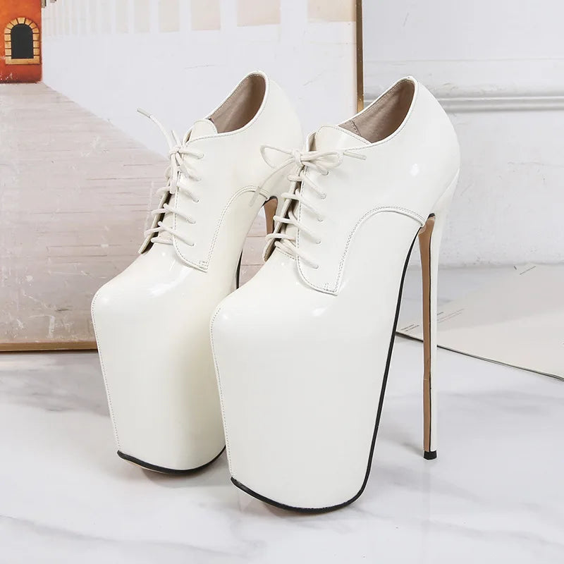 19cm 22cm slim high heels size 50 women's round toe high heels slim high heels short boots steel tube dance shoes