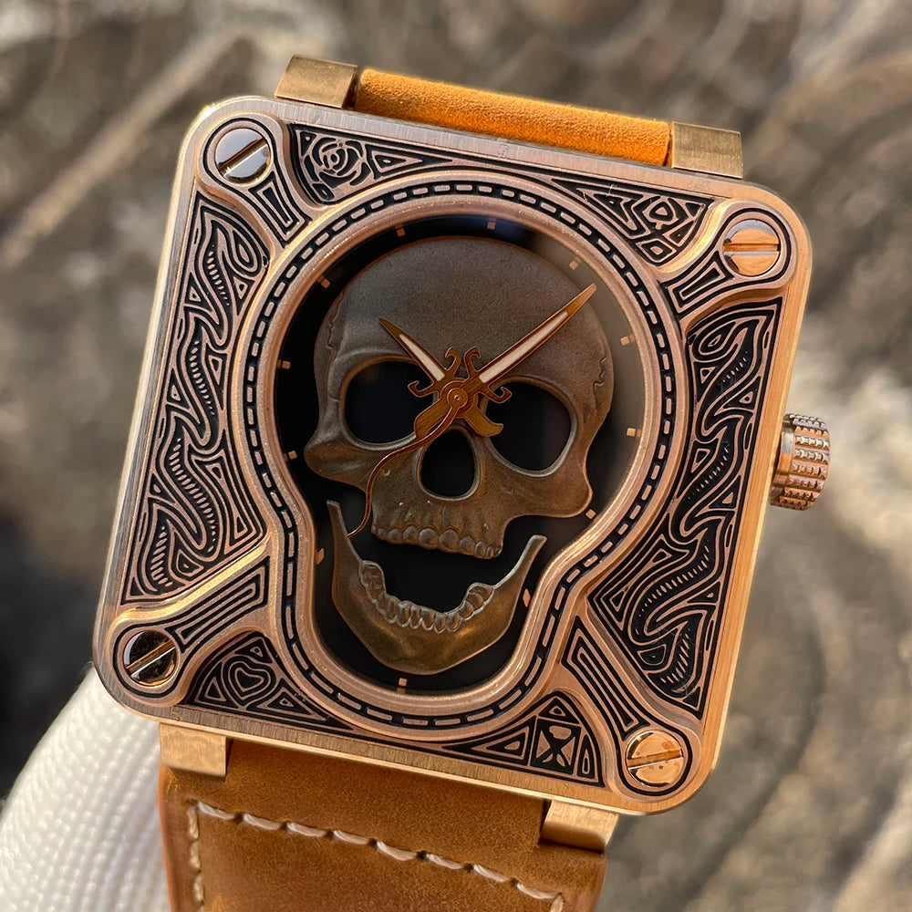 STEELFLIER Official SF761S Special Bronze Wristwatch Luminous 20Bar Waterproof NH35 Movement Luxury Men's  Mechanical Watches