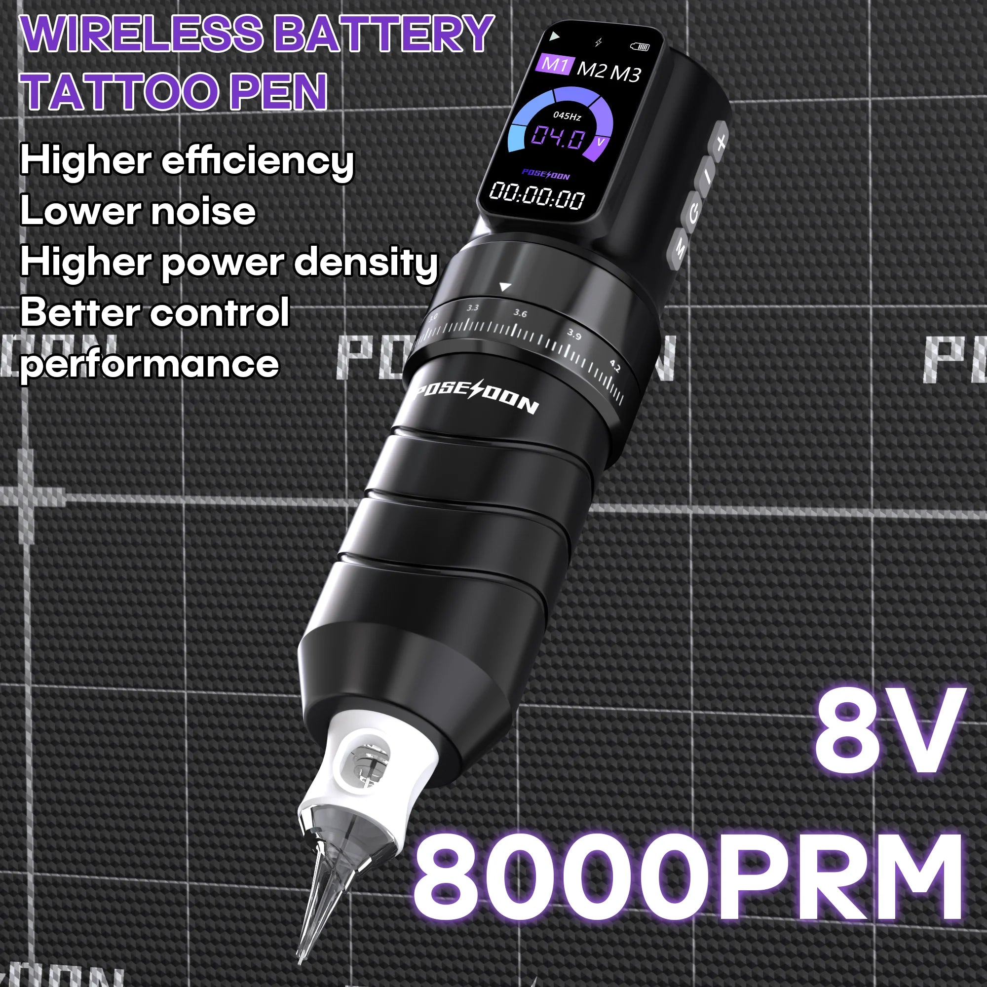 POSEIDON Tattoo Kit Professional Tattoo Pen Kit For Permanent Makeup Tattoo Machine Kit Wireless Power Supply Tattoo Gun Kit