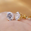0.5-5ct Oval Cut Moissanite Stud Earring for Women D Color Sparkling Diamond 925 Sterling Silver Ear Studs Party Jewelry Gifts
