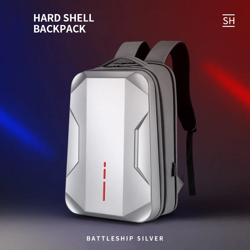 Men's 17.3 Inch Laptop Business Backpack Waterproof Hard Shell Backpack E-sport Gaming Backpack Double Opening 35L Travel Bags
