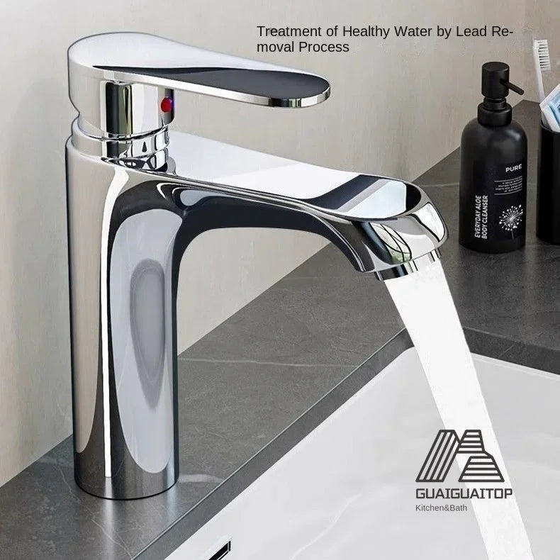Bathroom Faucet Hot and Cold Water Outlet Bathroom Sink Faucet Water Outlet Washbasin Faucet Tap Bathroom Faucets Bags