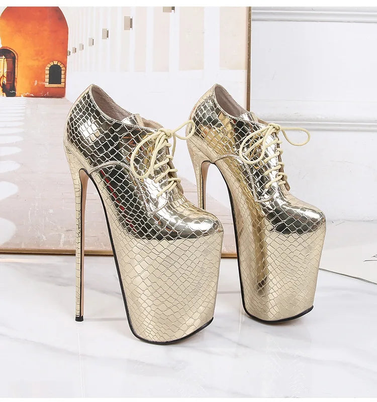 19cm 22cm slim high heels size 50 women's round toe high heels slim high heels short boots steel tube dance shoes