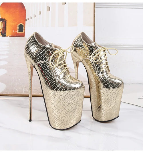 19cm 22cm slim high heels size 50 women's round toe high heels slim high heels short boots steel tube dance shoes