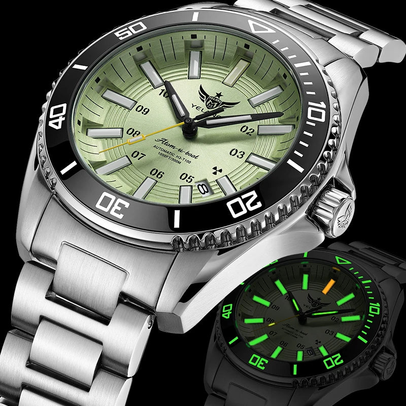 YELANG V1032S 44MM NH35/NH36 Automatic Mechanical Man Watches 30ATM 300m Waterproof Dive Watches for Man Luminous Sapphire Reloj