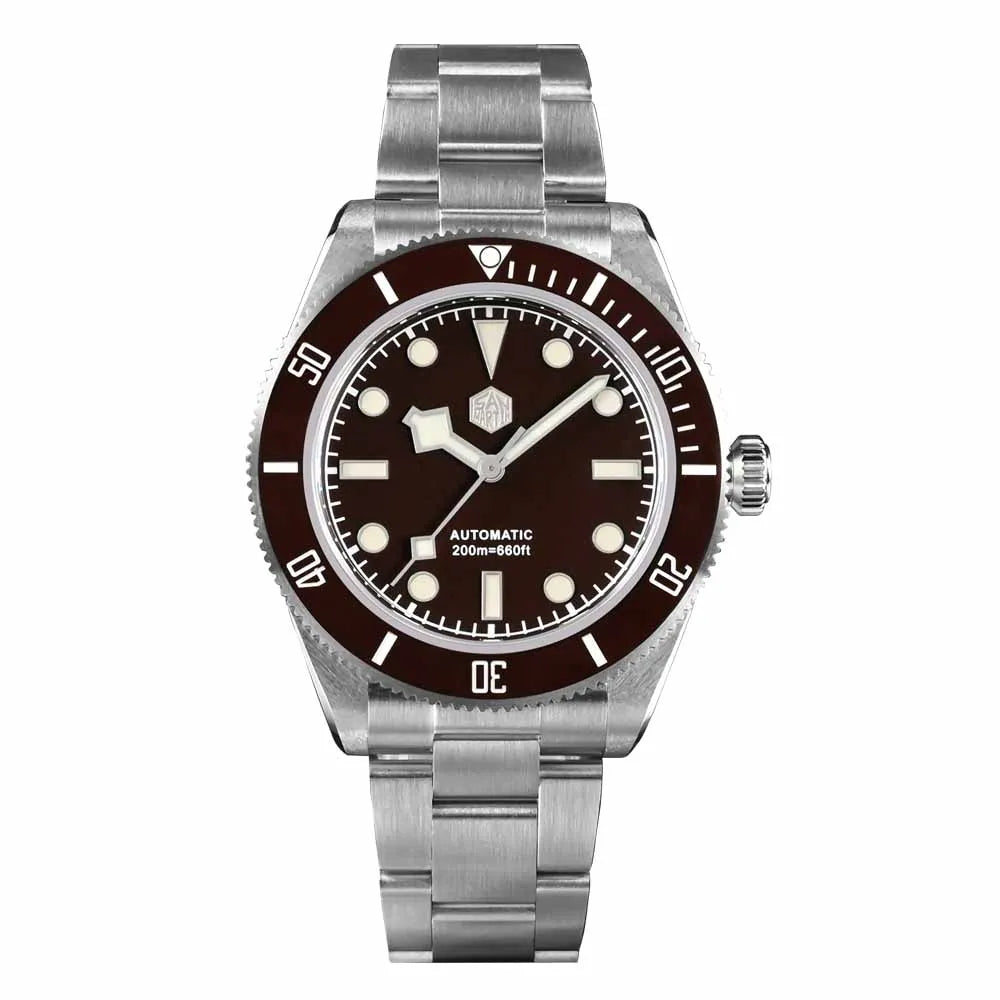 San Martin 40mm Vintage Diver Luxury Men Wristwatch Brand Classic BB58 PT5000 Automatic Mechanical Watches Sapphire 20Bar SN0008