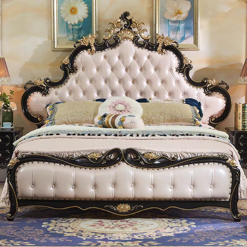 Wedding Unique Bed Designer High Quality Safe Organizer Fashionable Bed Aesthetics Confortable Twin Muebles Bedroom Furniture