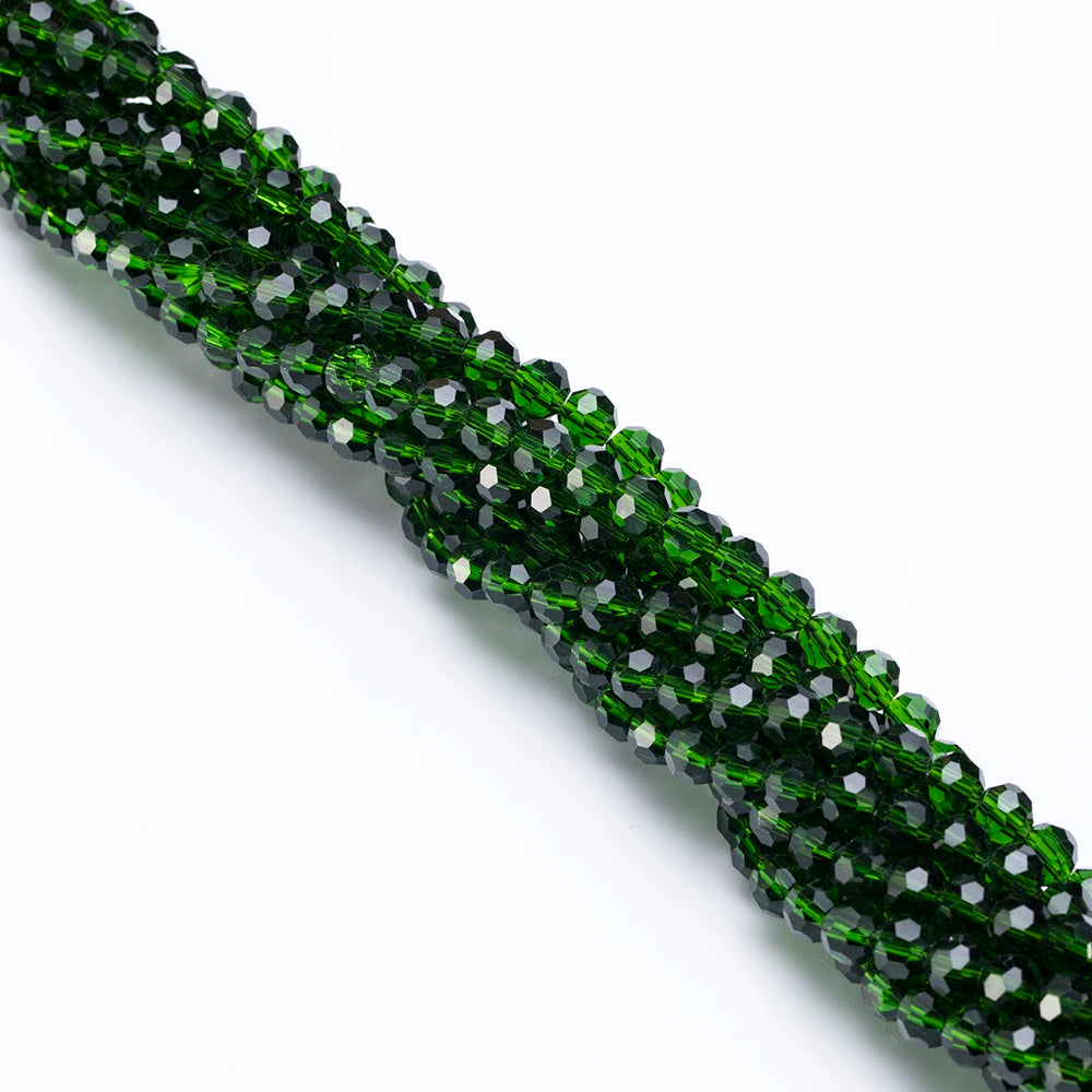 3 4 6 8mm Round Crystal Beads Faceted Transparent Glass Beads Loose Spacer Beads for Jewerly Making Needlework Bracelet Necklace