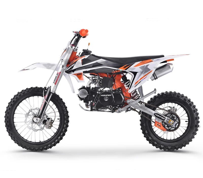 125CC 4Stroke Gas Powered Mini Bike Off Road Motorcycle With Off Road Tires Front Rear Disc Brakes Up To 60 Mph Max Load 330 LBS