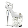 Beige Female sandals super high heels 20CM pole dance shoes thick bottom 10CM nightclub stripping striptease summer stilettos