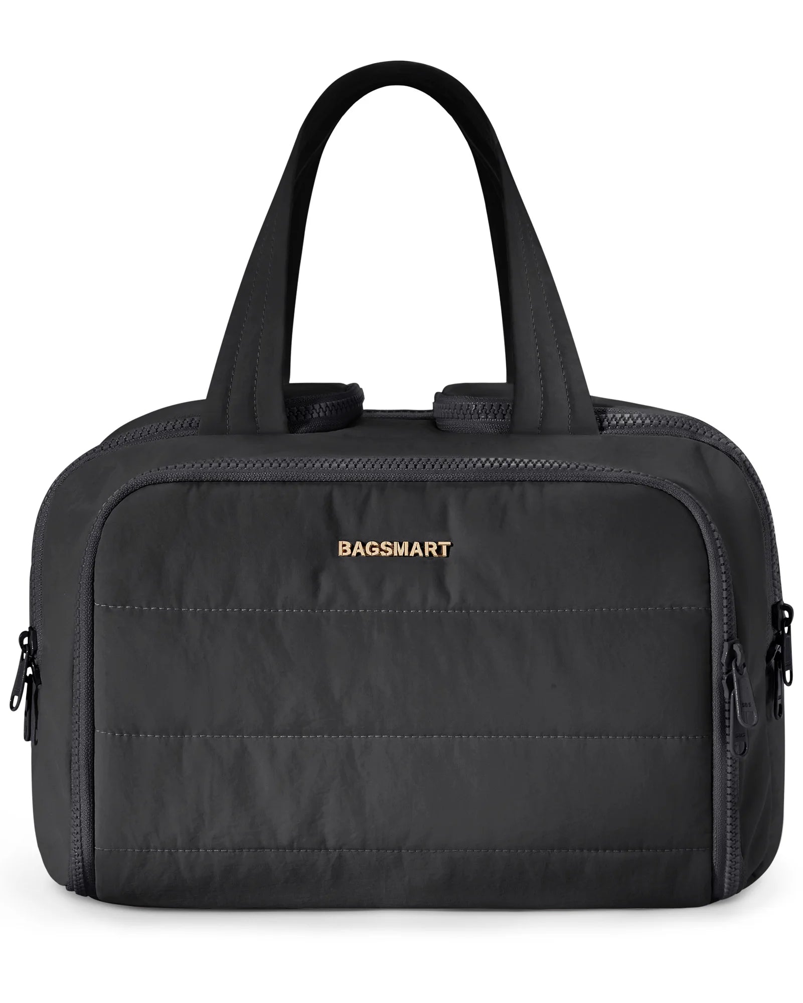 BAGSMART Large Capacity Travel Toiletry Bag Opening Makeup Bag Portable Cosmetic Storage Bag With Handle For Accessories Toiletr