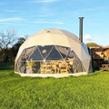 Factory  Stock Luxury Geodesic Dome Tent 6M Durability Geodesic Dome PVC Tent Hotel Factory Tent For Glamping Resort Commercial