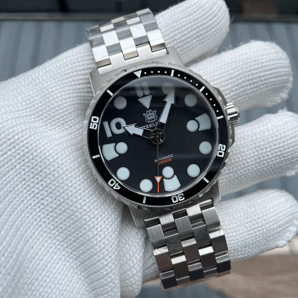 STEELDIVE Official SD1982 46.5mm Big Size Ceramic Bezel 25000M Waterproof Sapphire Glass Thick NH35 Automatic Mens Dive Watches